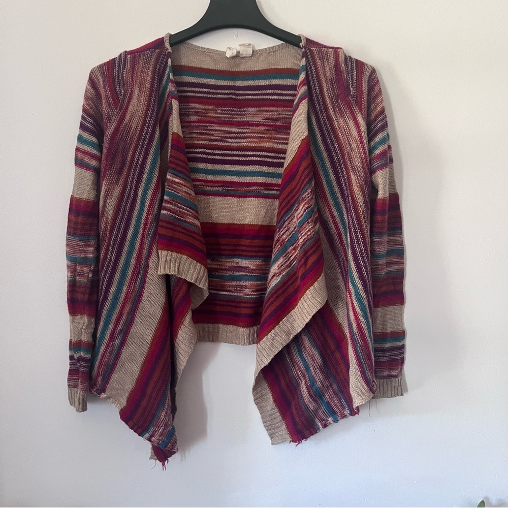 Multi-Colored Sweater Cardigan- Size S